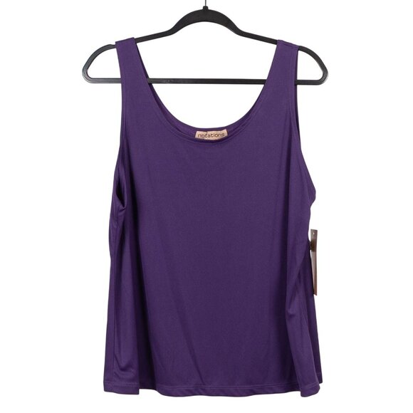 Y2K Sheer Blouse Tank Set XL Womens NEW Purple Floral Button Up Linen Blend - Picture 7 of 8